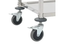 New vidaXL 2-Stufiger Servierwagen 96,5 x 55 x 90 cm Edelstahl