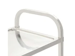 vidaXL 5-Stufiger Servierwagen 107 x 55 x 147 cm Edelstahl