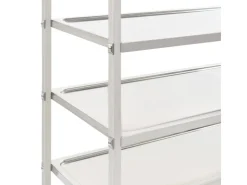 vidaXL 5-Stufiger Servierwagen 107 x 55 x 147 cm Edelstahl