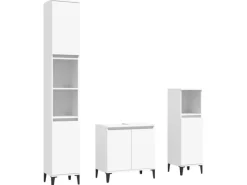 Discount vidaXL 3-tlg. Badmöbel-Set Weiß Holzwerkstoff Modell 20 Gefrierschränke