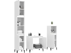 Discount vidaXL 3-tlg. Badmöbel-Set Weiß Holzwerkstoff Modell 20 Gefrierschränke