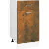 Pfannen<vidaXL Unterschrank mit Schublade Räuchereiche 40x46x81,5 cm