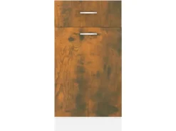 Pfannen<vidaXL Unterschrank mit Schublade Räuchereiche 40x46x81,5 cm