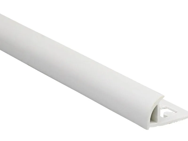 Clearance Viertelkreis-Abschlussprofil PVC matt Weiß 10 mm x 1 m Küchenrückwände