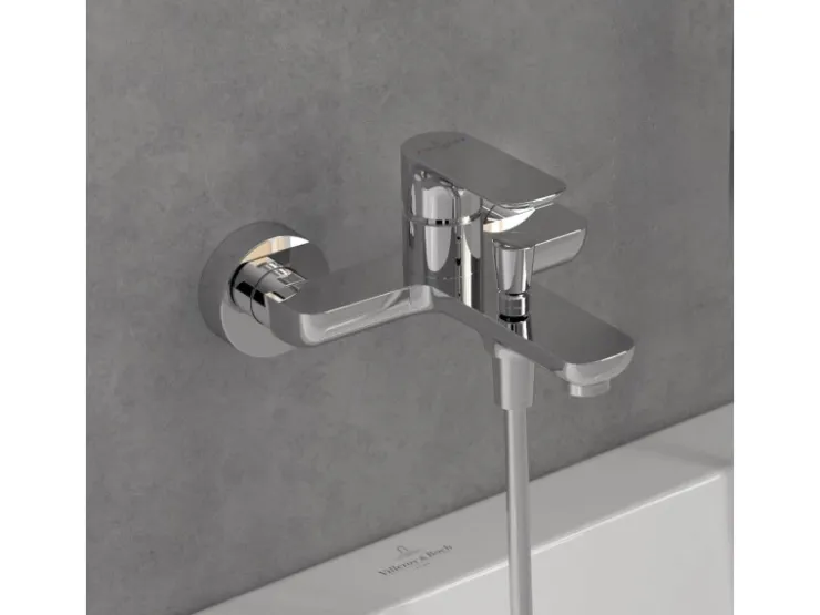 Villeroy & Boch Einhebelmischer<Einhebel-Badewannenarmatur O.novo in Chrom