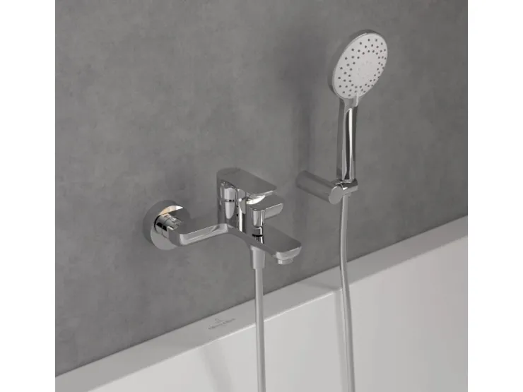 Villeroy & Boch Einhebelmischer<Einhebel-Badewannenarmatur O.novo in Chrom