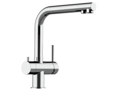 Best VIZIO NIEDERDRUCK 3 Wege Wasserhahn Küchenarmatur Edelstahl Massiv 360° Schwenkbarem L Auslauf Hochglanz Poliert Ersatzteile Küchenarmatur|Einhebelmischer