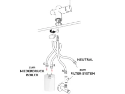Best VIZIO NIEDERDRUCK 3 Wege Wasserhahn Küchenarmatur Edelstahl Massiv 360° Schwenkbarem L Auslauf Hochglanz Poliert Ersatzteile Küchenarmatur|Einhebelmischer