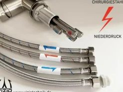 Best VIZIO NIEDERDRUCK 3 Wege Wasserhahn Küchenarmatur Edelstahl Massiv 360° Schwenkbarem L Auslauf Hochglanz Poliert Ersatzteile Küchenarmatur|Einhebelmischer