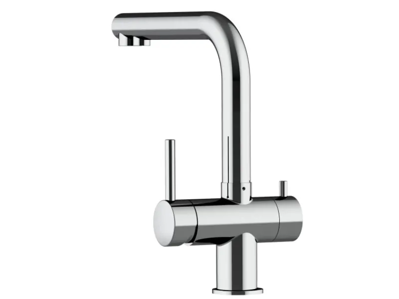 Best VIZIO NIEDERDRUCK 3 Wege Wasserhahn Küchenarmatur Edelstahl Massiv 360° Schwenkbarem L Auslauf Hochglanz Poliert Ersatzteile Küchenarmatur|Einhebelmischer