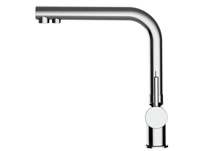 Best VIZIO NIEDERDRUCK 3 Wege Wasserhahn Küchenarmatur Edelstahl Massiv 360° Schwenkbarem L Auslauf Hochglanz Poliert Ersatzteile Küchenarmatur|Einhebelmischer