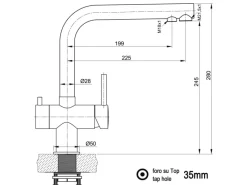 Best VIZIO NIEDERDRUCK 3 Wege Wasserhahn Küchenarmatur Edelstahl Massiv 360° Schwenkbarem L Auslauf Hochglanz Poliert Ersatzteile Küchenarmatur|Einhebelmischer