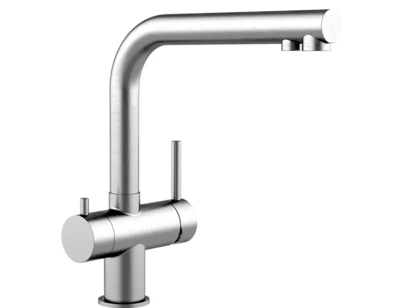 Best VIZIO NIEDERDRUCK 3 Wege Wasserhahn Küchenarmatur Edelstahl Massiv 360° Schwenkbarem L Auslauf Hochglanz Poliert Ersatzteile Küchenarmatur|Einhebelmischer