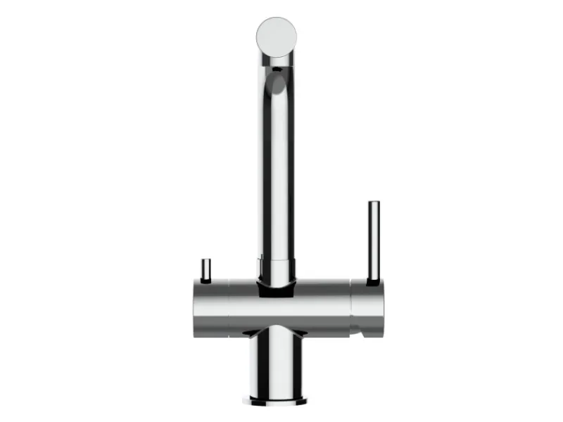 Best VIZIO NIEDERDRUCK 3 Wege Wasserhahn Küchenarmatur Edelstahl Massiv 360° Schwenkbarem L Auslauf Hochglanz Poliert Ersatzteile Küchenarmatur|Einhebelmischer