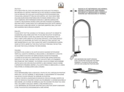 VIZIO Wasserhahn Vorfenster Küchenarmatur Umklappbar 6 CM mit 360° Schwenkbarem L  Auslauf Verchromt   Zement Granit