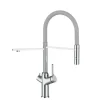 Best VIZIO 3 Wege Wasserhahn Küchenarmatur BOD mit 360° Schwenkbarem Auslauf Abnehmbare 2 Strahl Handbrause Verchromt   Grau Ersatzteile Küchenarmatur