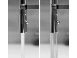 Best VIZIO 3 Wege Wasserhahn Küchenarmatur BOD mit 360° Schwenkbarem Auslauf Abnehmbare 2 Strahl Handbrause Verchromt Grau Ersatzteile Küchenarmatur