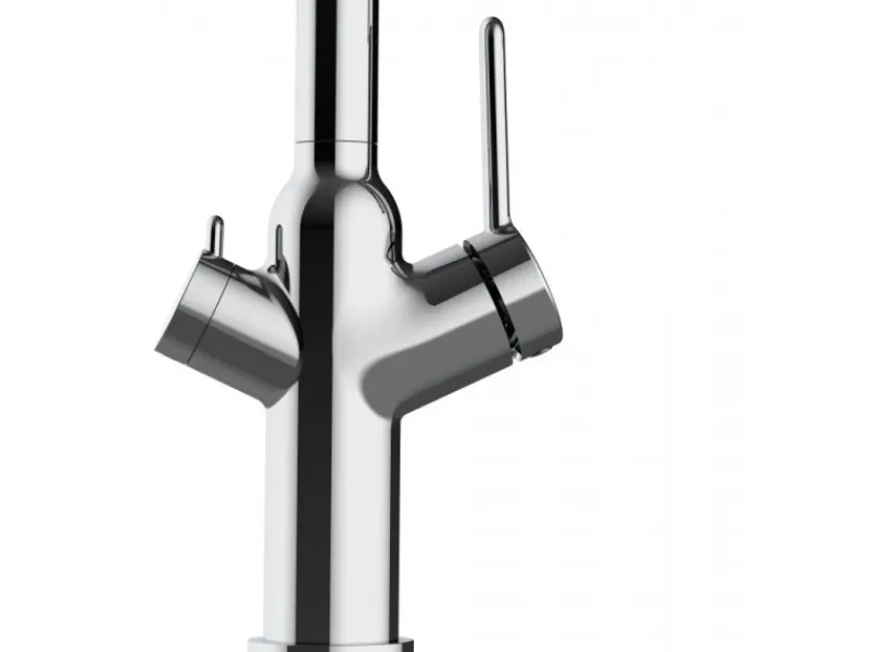 Best VIZIO 3 Wege Wasserhahn Küchenarmatur BOD mit 360° Schwenkbarem Auslauf Abnehmbare 2 Strahl Handbrause Verchromt Grau Ersatzteile Küchenarmatur