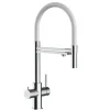 Zubehör Für Küchenarmatur|Ersatzteile Küchenarmatur<VIZIO 5 Wege Wasserhahn Küchenarmatur Edelstahl Massiv mit 360° Schwenkbarem Auslauf Abnehmbare 2 Strahl Handbrause Hochglanz   Weiß