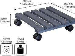 Discount Wagner design yourself Wagner Multi Roller Nature Tragkraft 100 kg 290 mm x 290 mm Anthrazit FSC®