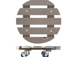 Discount Wagner WPC Pflanzenroller GH 0536 Ø 29 cm Taupe FSC® Töpfe