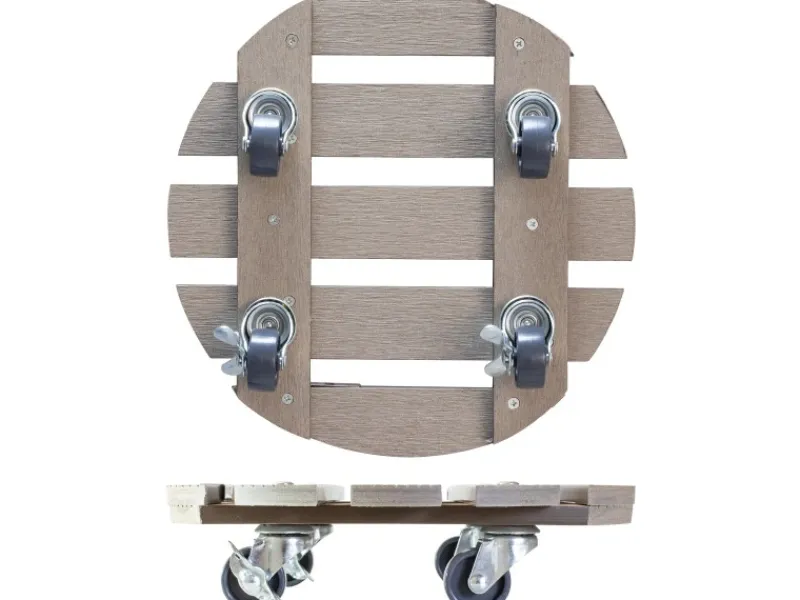 Discount Wagner WPC Pflanzenroller GH 0536 Ø 29 cm Taupe FSC® Töpfe
