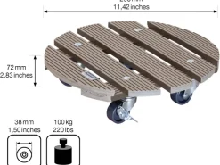 Discount Wagner WPC Pflanzenroller GH 0536 Ø 29 cm Taupe FSC® Töpfe