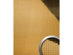 Sale WALLFACE 27373 M-Style Design Platte Wand-Paneel Mosaik Dekor glanz Gold 980 mm x 980 mm x 1,2 mm 0,96 m2 Gold Küchenrückwände
