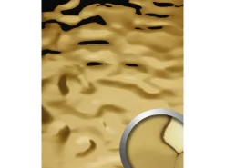 Best WALLFACE 27823 OCEAN Gold Wandpaneel in Metall-Optik Spiegelnd Gold 2600 mm x 1000 mm x 8,24 mm 2,6 m2 Gold