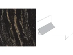 Best Wandabschlussleiste System Plus 59 cm x 3 cm Marmor St. Laurent (C172 SI) Küchenrückwände