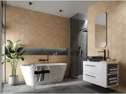Cersanit Küchenrückwände<Wandfliese Holzoptik 89 cm x 29 cm Helle-Beige
