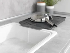 Best Abtropfmatte Linea 40 cm x 3 cm x 30 cm Grau Küchenhelfer
