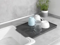 Best Abtropfmatte Linea 40 cm x 3 cm x 30 cm Grau Küchenhelfer