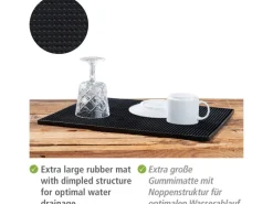 Best Abtropfmatte Maxi 40 cm x 30 cm Black Outdoor Kitchen Schwarz Schneidebretter