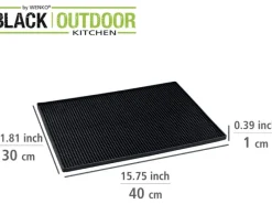 Best Abtropfmatte Maxi 40 cm x 30 cm Black Outdoor Kitchen Schwarz Schneidebretter