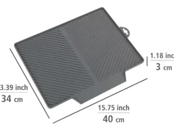 Wenko Küchenhelfer<Abtropfmatte Nelia Maxi Kunststoff 40 cm x 35 cm Grau