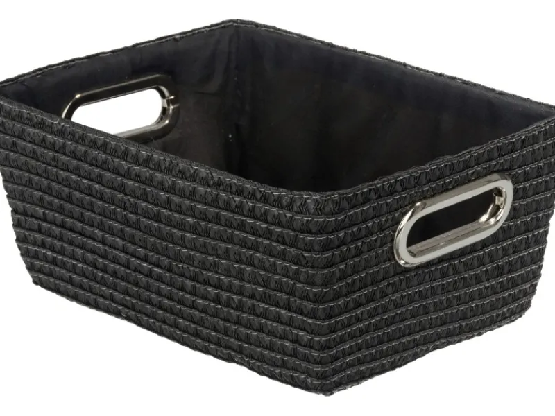 Best Aufbewahrungskorb Chromo Black 28 cm x 12 cm x 19,5 cm Vorratsdosen