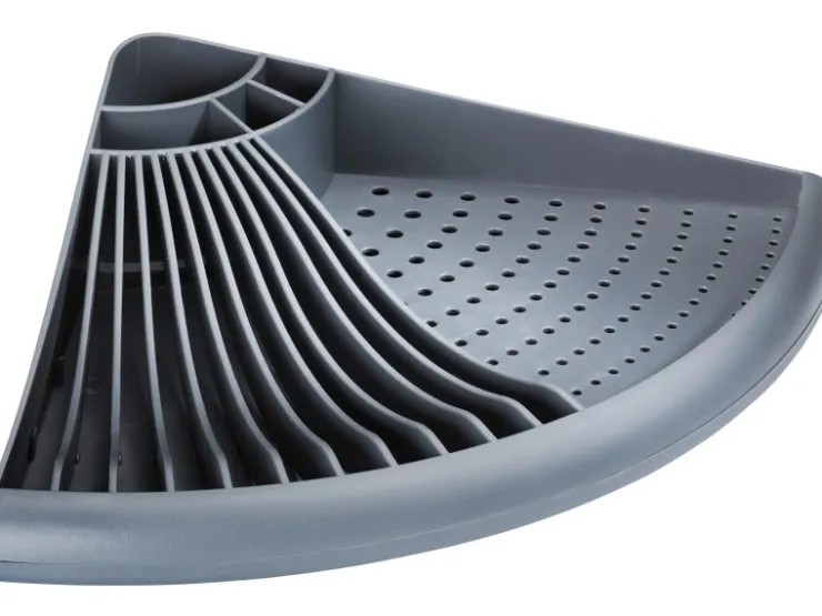 Wenko Abtropfgestelle<Eck-Geschirrabtropfer Grau 9 cm x 50 cm x 35 cm