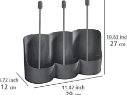 Wenko Küchenhelfer<Flaschenhalter Filia 29 cm x 27 cm x 12,5 cm Schwarz