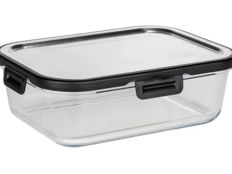 Wenko Vorratsdosen|Vorratsbehälter<Glas Frischhaltedose Steel Black Outdoor Kitchen 1,5 l