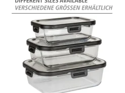 Wenko Vorratsdosen|Vorratsbehälter<Glas Frischhaltedose Steel Black Outdoor Kitchen 1,5 l