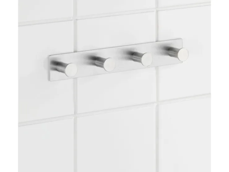 Best Wenko Hakenleiste Celano Quadro mit 4 Haken Edelstahl Rostfrei