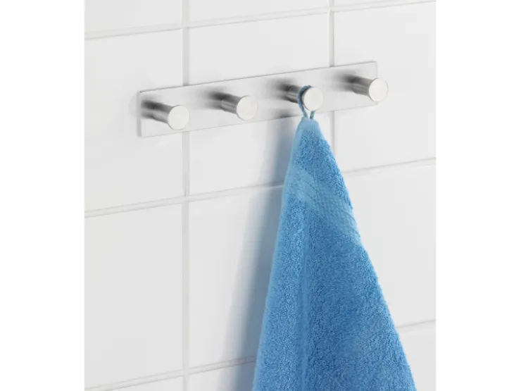 Best Wenko Hakenleiste Celano Quadro mit 4 Haken Edelstahl Rostfrei