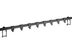 Discount Hakenleiste Gala 8 Haken 4 cm x 60 cm x 3 cm Schwarz Küchenhelfer