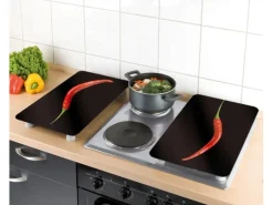 Outlet Herdabdeckplatten Universal Hot Peperoni 2er-Set Mehrfarbig Herdabdeckungen|Herde