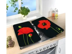 Best Herdabdeckplatten Universal Mohn 2er Set Mehrfarbig Herdabdeckungen|Pfannen