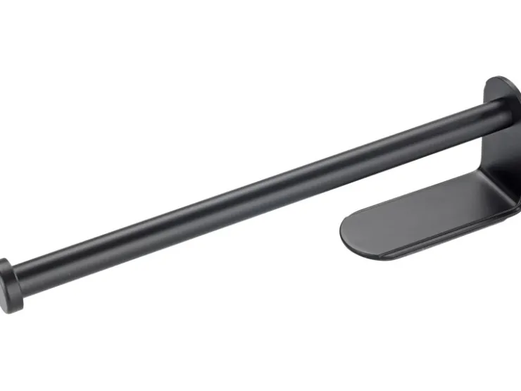 Clearance Wenko Küchenrollenhalter Nio Selbstklebend 27,5 cm x 4,5 cm x 7 cm Schwarz