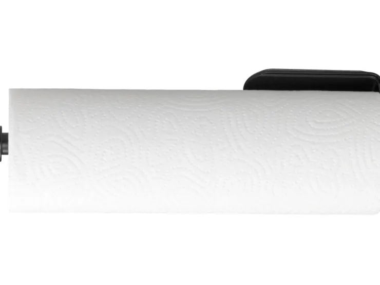 Clearance Wenko Küchenrollenhalter Nio Selbstklebend 27,5 cm x 4,5 cm x 7 cm Schwarz