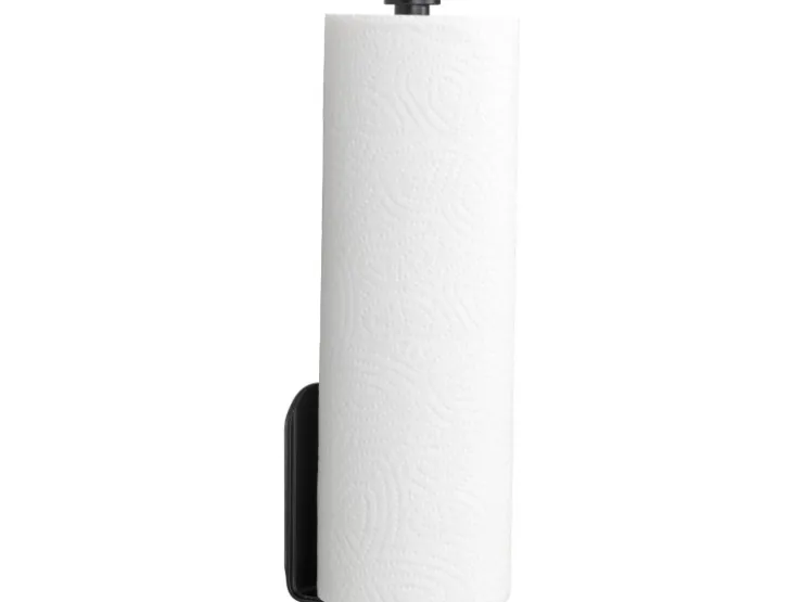 Clearance Wenko Küchenrollenhalter Nio Selbstklebend 27,5 cm x 4,5 cm x 7 cm Schwarz
