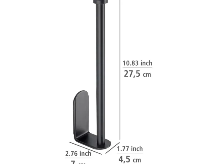 Clearance Wenko Küchenrollenhalter Nio Selbstklebend 27,5 cm x 4,5 cm x 7 cm Schwarz